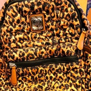 Brighton Kriby Heart Animal Print Back Pack